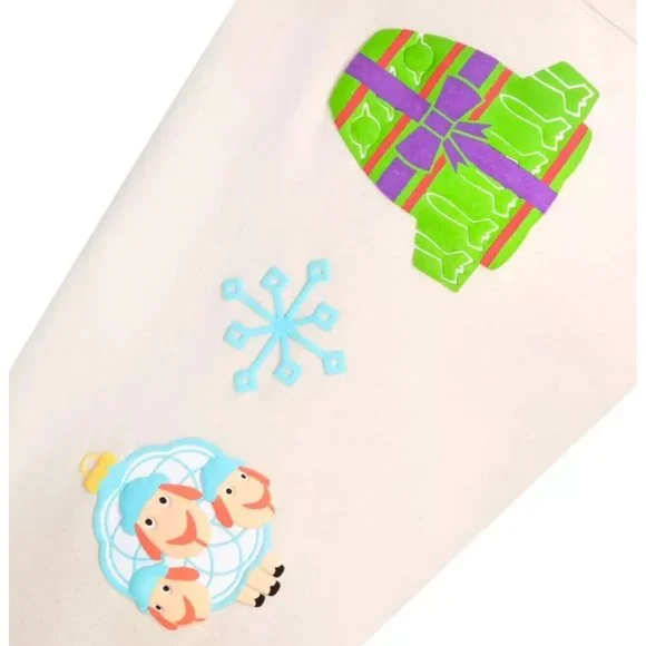 XL NEW 2022 Disney Pixar Christmas Ornament Checkered Fleece Spirit Jersey NWT